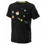 Majica za dječake Wilson Planetary Tech Tee B - black