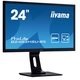 Iiyama ProLite B2483HSU-B5 monitor, TN, 24", 16:9, 1920x1080, 75Hz, pivot, HDMI, Display port, VGA (D-Sub), USB