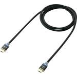 SpeaKa Professional HDMI priključni kabel HDMI A utikač, HDMI A utikač 5.00 m crna SP-7870020 audio povratni kanal (arc), pozlaćeni kontakti, obložen, s LED HDMI kabel