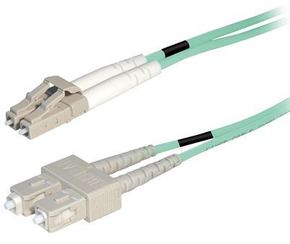 Transmedia Fiber optic MM OM4 Duplex Patch cable LC-SC 1m TRN-OM44-1L