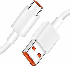 Kabel Xiaomi USB A (M) na USB C (M) - 6A bijeli 1m