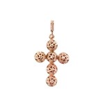 Tradicionalni nakit Križ od šibenskih botuna - Rose Gold pozlata 24K