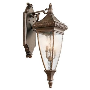 ELSTEAD KL-VENETIAN2-L | Venetian-Rain Elstead zidna svjetiljka 3x E14 IP44 antik brončano