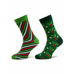 Set od 2 para ženskih visokih čarapa Rainbow Socks Xmas Socks Balls Adults Gifts Pak 2 Šarena