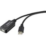 Renkforce USB kabel USB 2.0 USB-A utikač, USB-A utičnica 5.00 m crna aktivno s pojačanjem signala RF-4535052