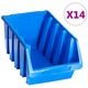 Složive kutije za pohranu 14 kom plave plastične