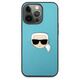 Karl Lagerfeld - kožna maska za Iphone 13 Pro, plava