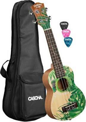 Cascha HH 2602 Art Series Soprano ukulele Leafy