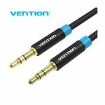 Vention Cotton Braided 3.5mm Male to Male Audio Cable 2M Black VEN-P350AC200-B-M VEN-P350AC200-B-M