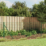 vidaXL Ograda od žičane mreže sa šiljastim držačima zelena 1,1 x 10 m
