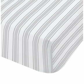 Sivo-bijela pamučna posteljina Bianca Check And Stripe