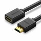 HDMI muški na HDMI ženski kabel UGREEN HD107, FullHD, 3D, 0,5 m (crni) (paket od 5 komada)