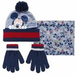 Disney komplet kapa, rukavice i šal za dječake Mickey Mouse 2200007991, siv