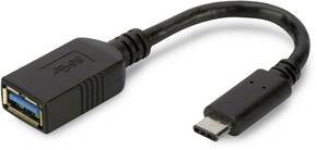 DIGITUS USB 3.0 USB 2.0 Type C transformator Crno 15cm AK-300315-001-S