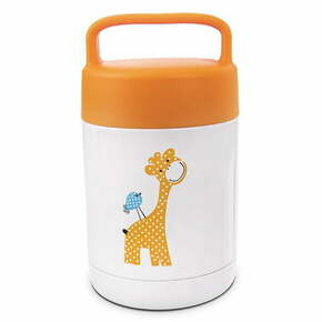 Bijela/narančasta dječja termosica 480 ml Žirafa – Orion