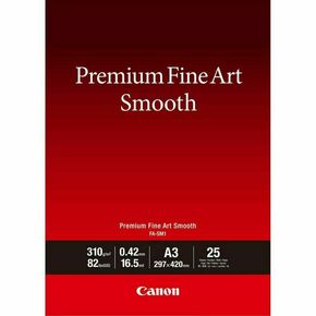 Canon Premium Fine Art Smooth FA-SM1 29.7x42cm A3 25 listova foto papir za ispis fotografije Cotton matte 310gsm ISO85 0.42mm 25 sheets FASM1A3 (BS1711C003AA)