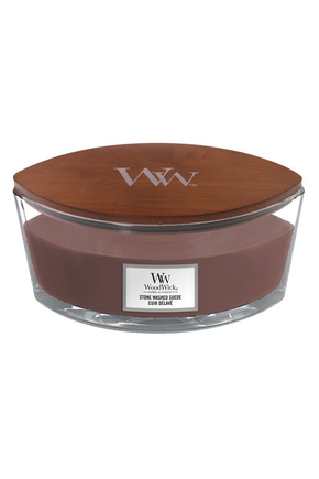 WoodWick svijeća classic elipse Stone Washed Suede - XL