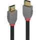 LINDY HDMI priključni kabel HDMI A utikač, HDMI A utikač 7.50 m antracitna boja, crna, crvena 36966 pozlaćeni kontakti HDMI kabel