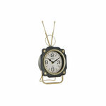 Galda pulkstenis DKD Home Decor 15,5 x 8,5 x 32 cm Kristal Crna zlatan Željezo Vintage , 580 g