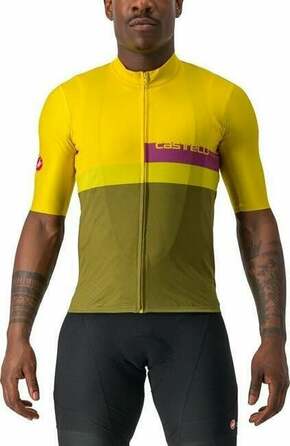 Castelli A Blocco Jersey Dres Passion Fruit/Amethist-Green Apple-Avocado Green L