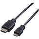 Value HDMI priključni kabel HDMI A utikač, HDMI Mini C utikač 2.00 m crna 11.99.5580 sa zaštitom HDMI kabel