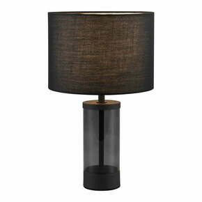 Crna stolna lampa s tekstilnim sjenilom (visina 33