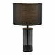 Crna stolna lampa s tekstilnim sjenilom (visina 33,5 cm) Grazia – Trio