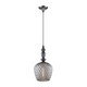 VIOKEF 4169401 | Salem-VI Viokef visilice svjetiljka 1x E27 dim, crno, prozirna