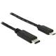 Delock USB kabel USB 2.0 USB-C™ utikač, USB-Micro-B utikač 1.00 m crna