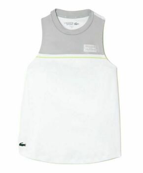 Ženska majica bez rukava Lacoste Contrast Stretch Cotton Sport Tank - white/grey