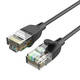Network Cable UTP CAT6A Vention IBIBF RJ45 Ethernet 10Gbps 1m Black Slim Type