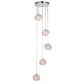 ENDON 77566 | Talia Endon visilice svjetiljka s podešavanjem visine 5x G9 krom