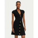 Balmain Džemper haljina DF0R7086KH64 Crna Regular Fit