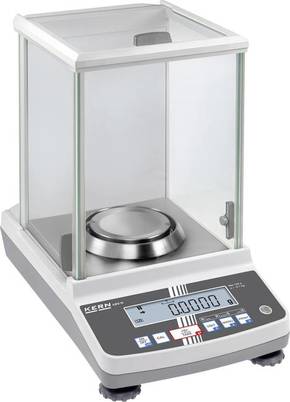 Kern ABS 220-4N+C analitička vaga Kalibriran po (DakkS akreditirani laboratorij (dakks)) Opseg mjerenja (kg) 220 g Mogućnost očitanja 0.2 mg strujni pogon srebrna