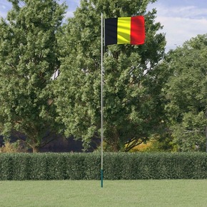 VidaXL Belgijska zastava i jarbol 6
