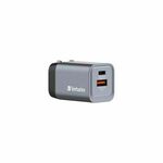 V032200 - Verbatim GNC-35 GaN Charger 2 Port 35W USB A/C - V032200 - 35w 2-in-1 Charging - Verbatim’s 35W GaN Wall Charger combines one USB-C PD 35W port and one USB-A QC 3.0 port in a sleek, palm sized design. Ideal for the office, home or...