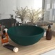 Luksuzni okrugli umivaonik mat tamnozeleni 32,5x14 cm keramički