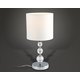 MAXLIGHT T0031 | EleganceM Maxlight stolna svjetiljka 45cm s prekidačem 1x E27 bijelo, krom, prozirno