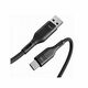 VEGER AC03 braided USB-A to USB-C cable, 1.2m, black.
