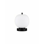 NOVA LUCE 9624085 | Lato Nova Luce stolna svjetiljka 22,5cm s prekidačem 1x E14 crno, opal