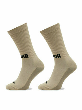 Set od 2 para muških visokih čarapa Puma Men Front Logo Crew 2P 938010 Beige Combo 03