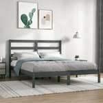 Okvir za krevet od masivne borovine sivi 120 x 200 cm