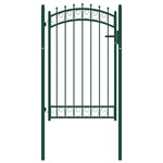 Vrata za ogradu sa šiljcima čelična 100 x 150 cm zelena