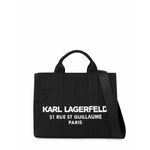 Karl Lagerfeld Ručna torbica crna / bijela