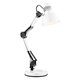 SEARCHLIGHT EU2429WH | Desk-Partners Searchlight stolna svjetiljka 53cm sa prekidačem na kablu elementi koji se mogu okretati 1x E27 blistavo bijela, crno