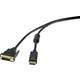 Renkforce DisplayPort / DVI adapterski kabel DisplayPort utikač, DVI-D 24+1-polni utikač 0.50 m crna RF-3301148 mogućnost vijčanog spajanja, pozlaćeni kontakti, s feritnom jezgrom DisplayPort kabel
