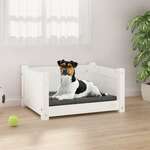 Krevet za pse bijeli 55 5x45 5x28 cm od masivne borovine