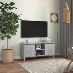 vidaXL TV ormarić s drvenim nogama siva boja betona 103,5 x 35 x 50 cm