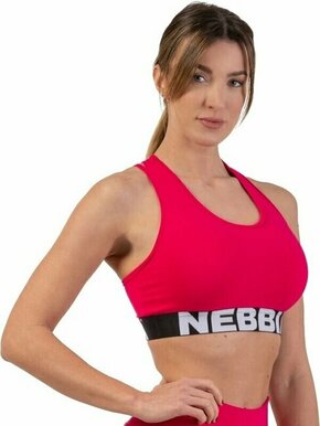 Nebbia Medium Impact Cross Back Sports Bra Pink S