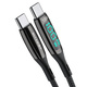BlitzWolf BW-TC23 USB-C/USB-C cable with display 100W, 1.8m (black)